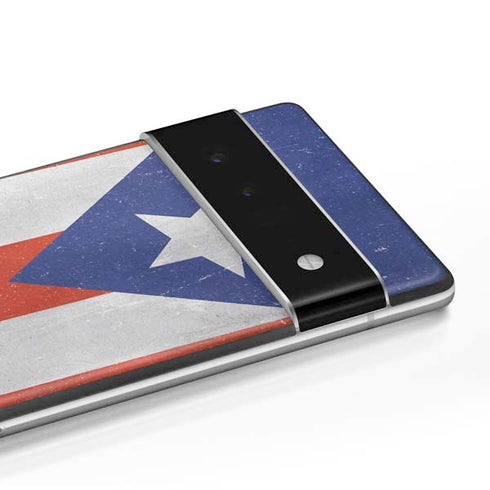 Puerto Rico Flag Distressed Google Pixel 6 Pro Skin